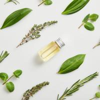 Natural skincare with essential oils and herbs