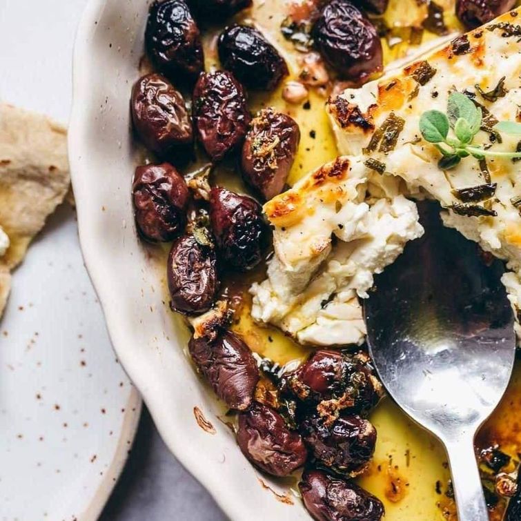 Baked feta cheese appetizer