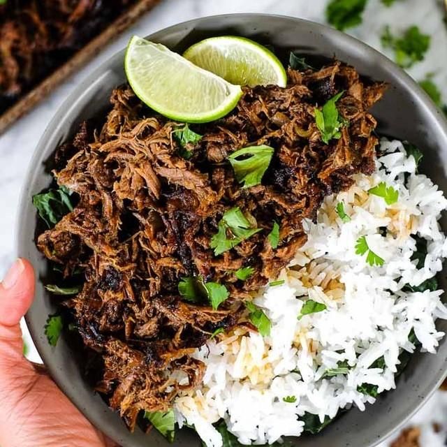 Beef barbacoa in slow cooker