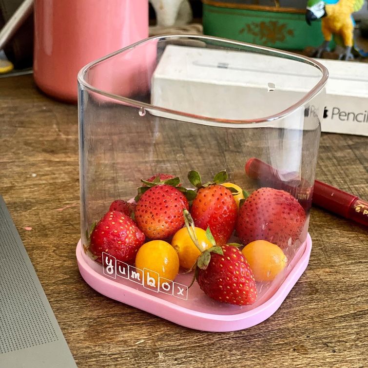 Jar of chilled berries
