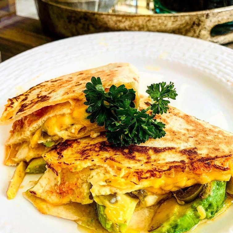Healthy breakfast tortilla