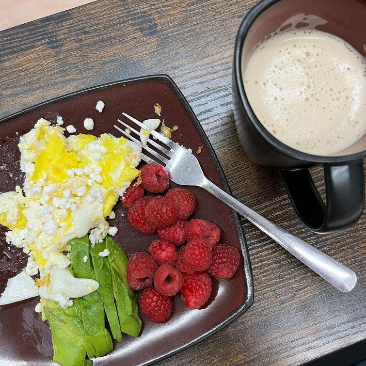 Variety of colorful healthy breakfast foods
