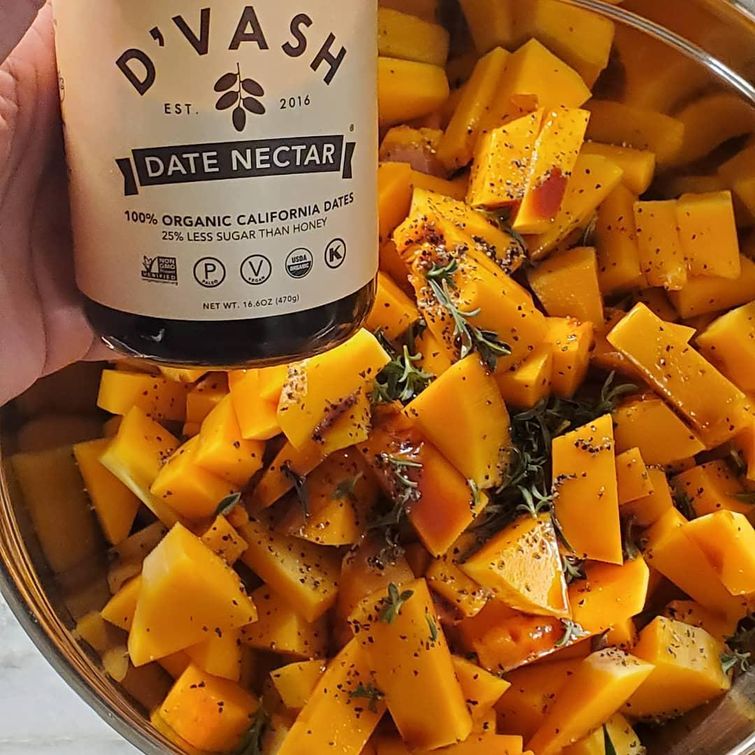 Bottle of date nectar as a healthy sugar alternative