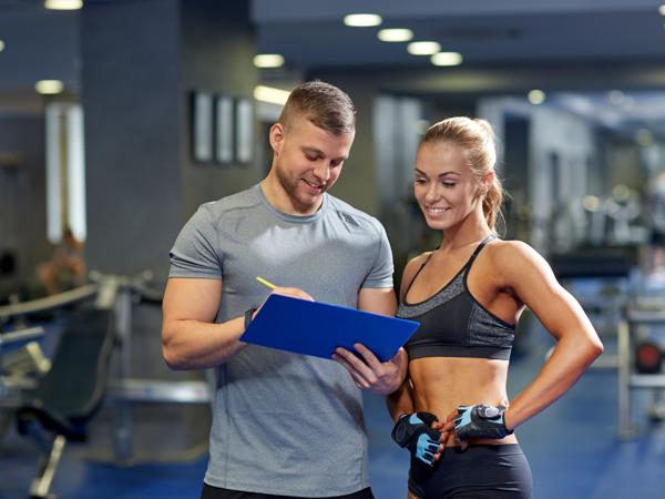 Personal Trainer and Client