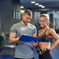 Personal Trainer and Client
