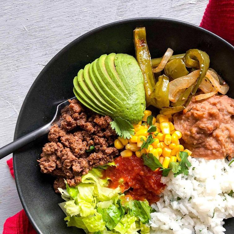Delicious gluten-free burrito bowl