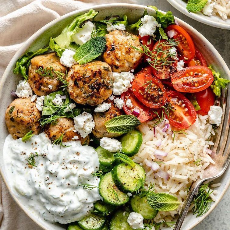 Delicious Greek chicken meatballs