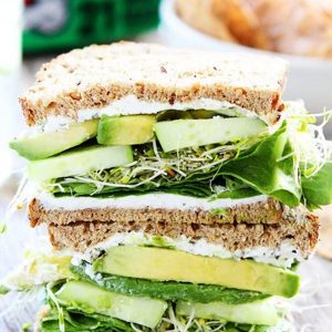 Cucumber Avocado Sandwich