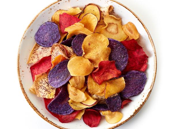 Colorful vegetable chips