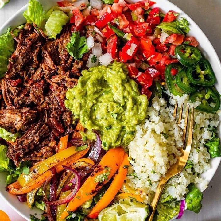 Delicious homemade Chipotle beef burrito bowl