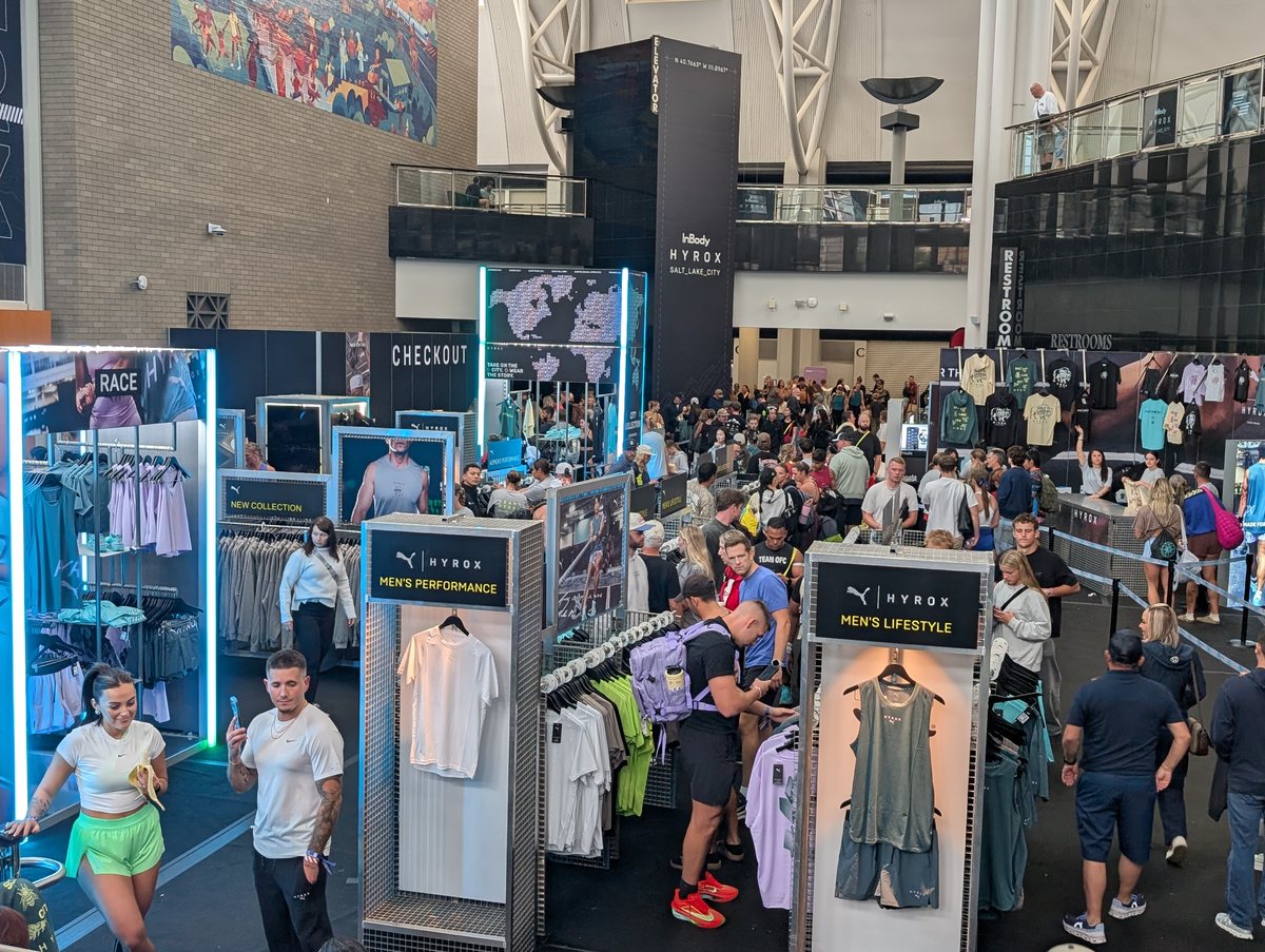 The HYROX and Puma merchandise expo at the Salt Palace Convention Center