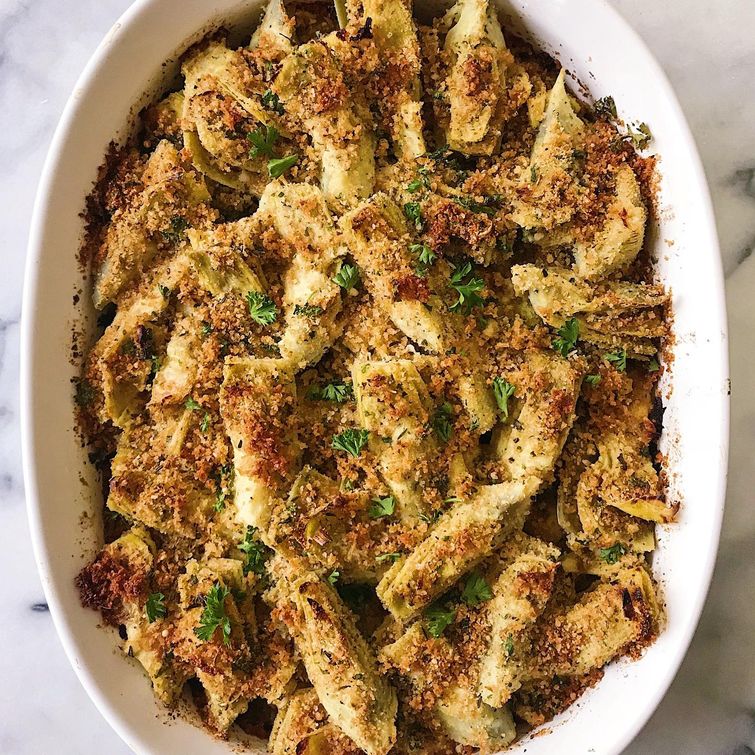 Gluten-free Italian stuffed artichoke hearts