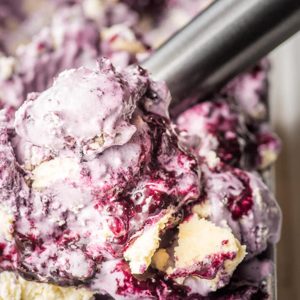 Keto Blueberry Cheesecake Ice Cream