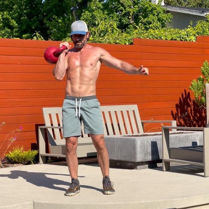 Kettlebell clean and press combo demonstration