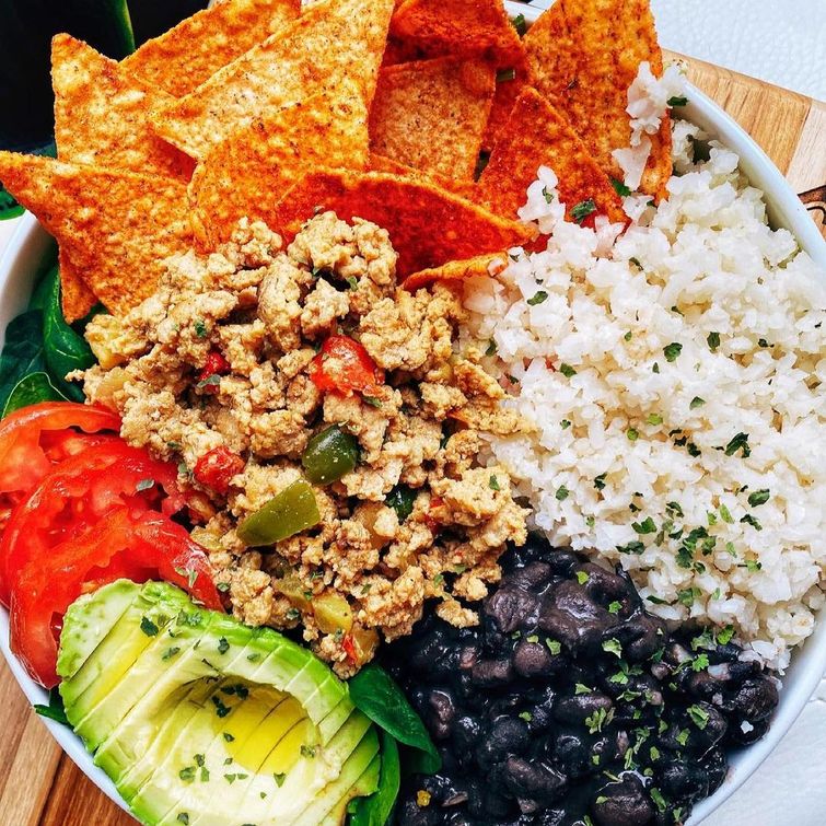 Homemade chipotle burrito bowl