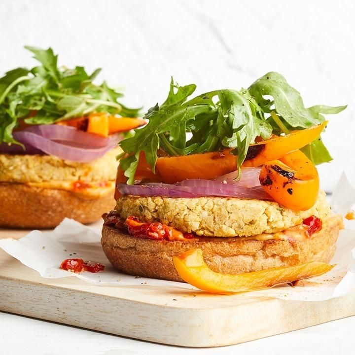 Delicious chickpea burger