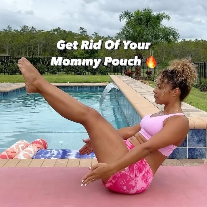 Mom pouch workout illustration