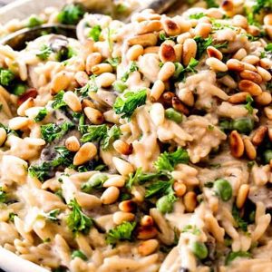 Mushroom Orzo Pasta