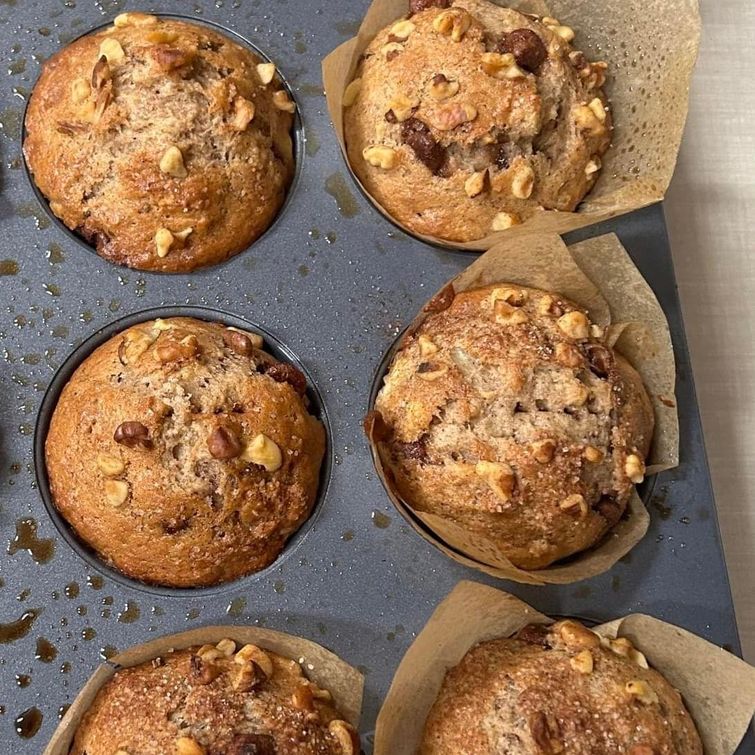 Banana chocolate chip muffins