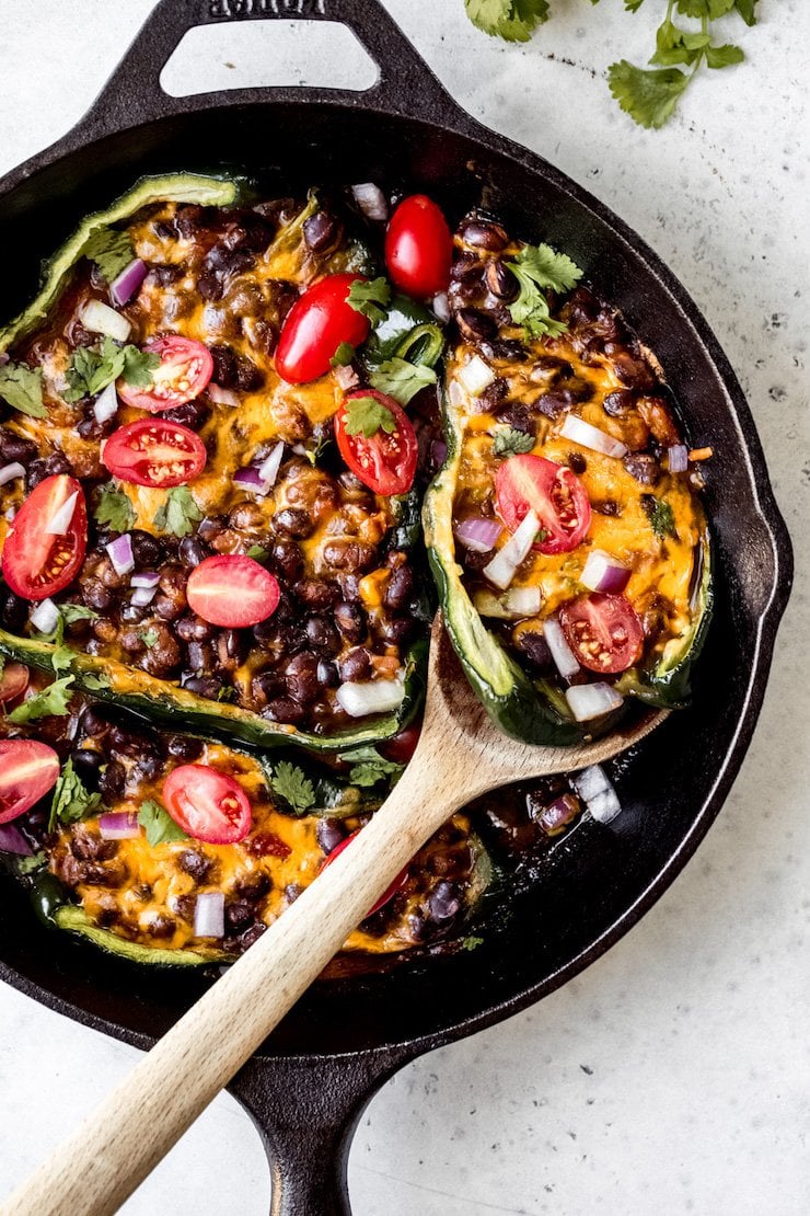 3-Ingredient Grilled Stuffed Poblano Peppers