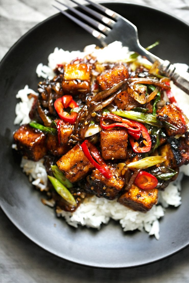 Black Pepper Tofu Stir Fry