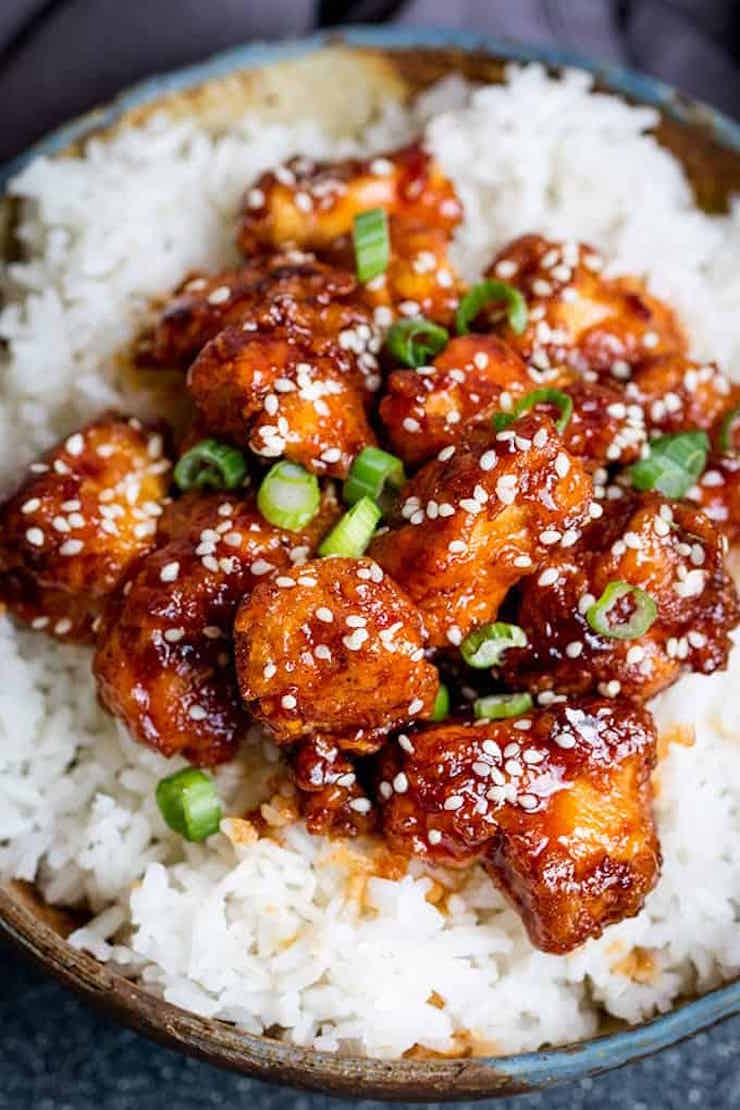 Crispy Sesame Chicken With Sticky Asian Sauce