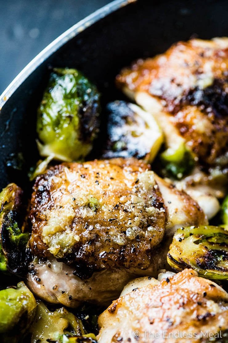 Garlic Butter Chicken and Brussels Sprouts