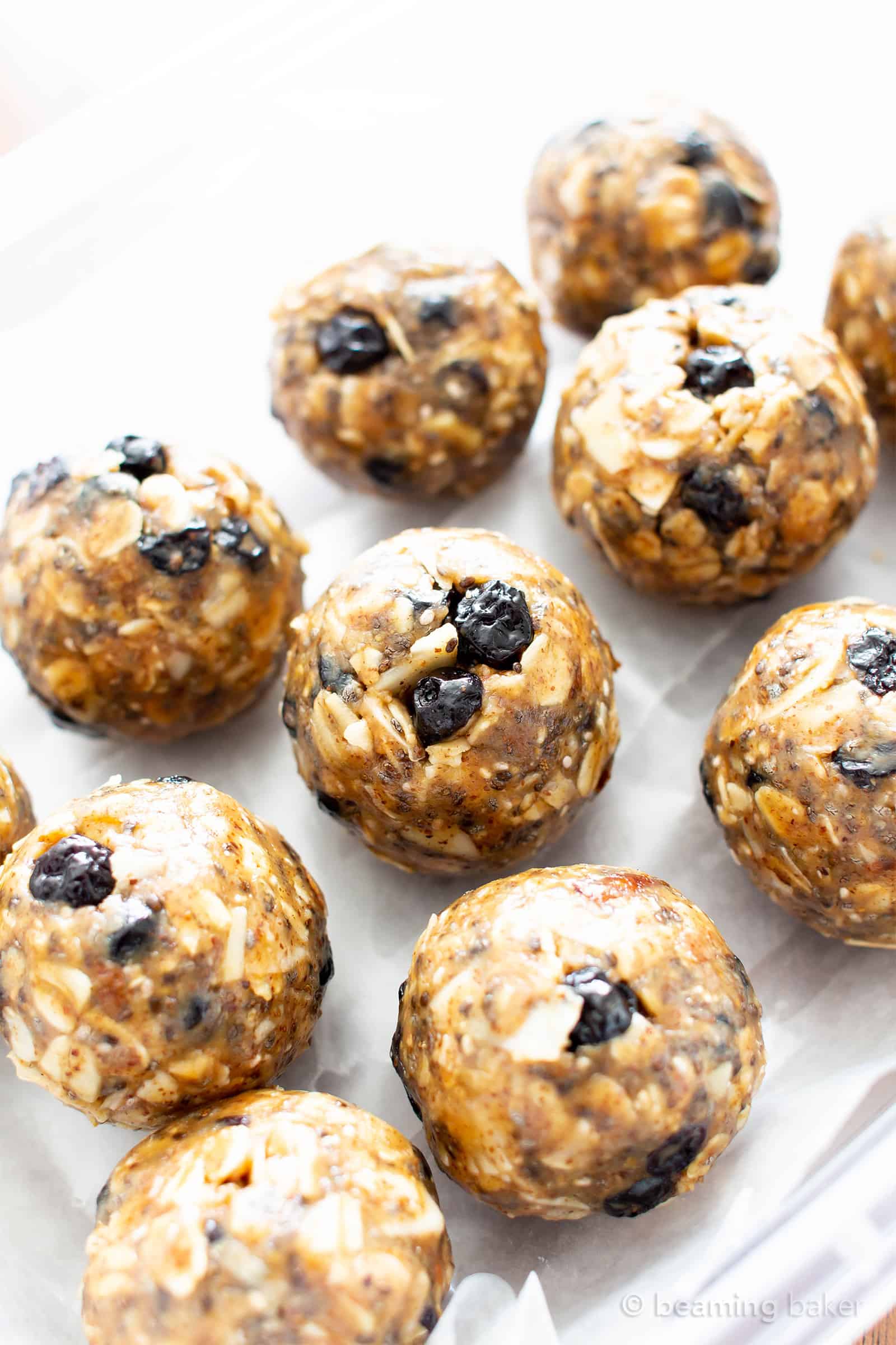 No Bake Blueberry Almond Chia Bites