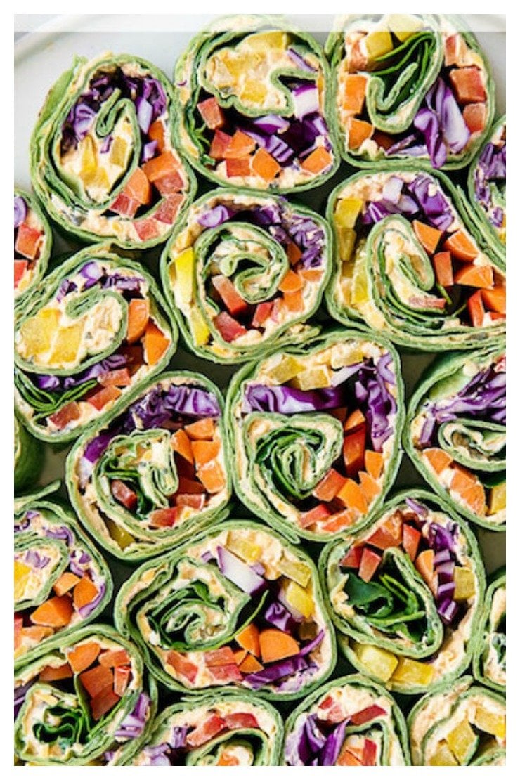 Rainbow Tortilla Pinwheels