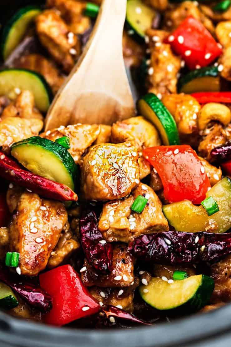 Skinny Slow Cooker Kung Pao Chicken