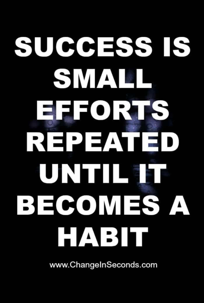 Success Is Small Efforts Repeated Until It Becomes A Habit