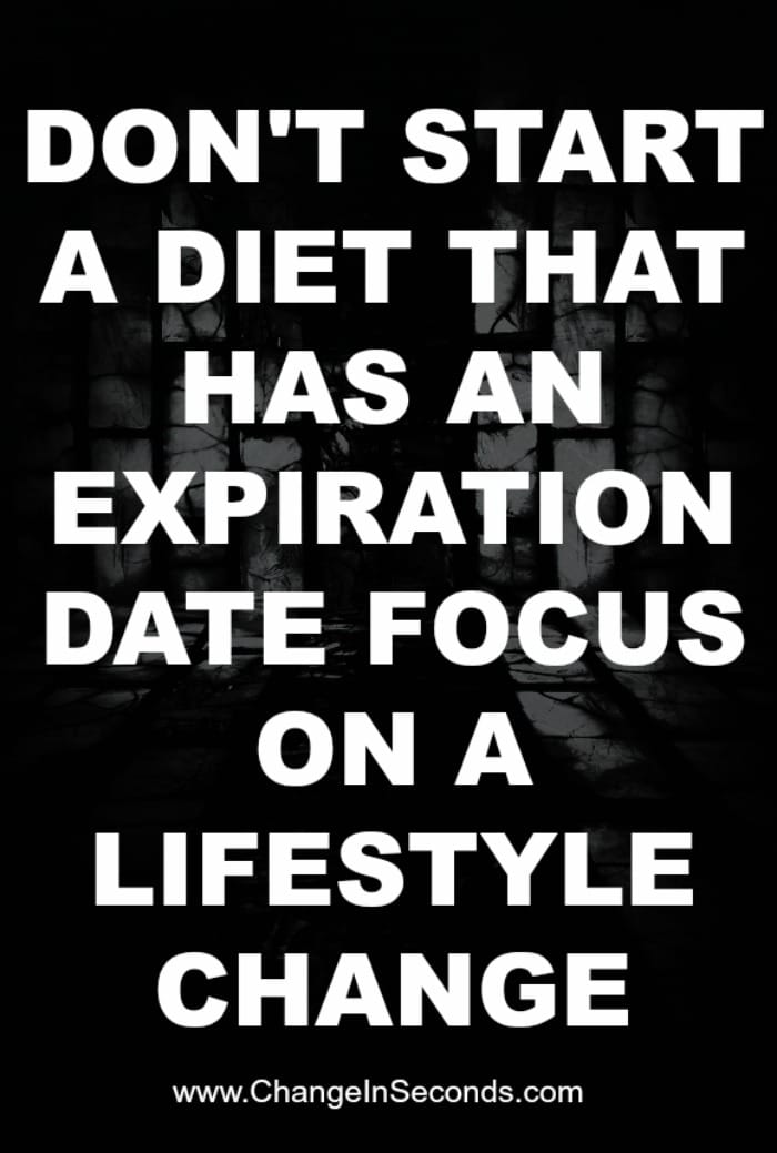 Don’t Start A Diet That Has An Expiration Date Focus On A Lifestyle Change