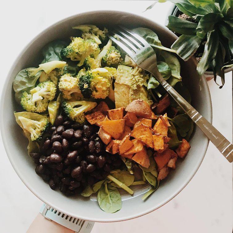 College student pondering meal ideas
