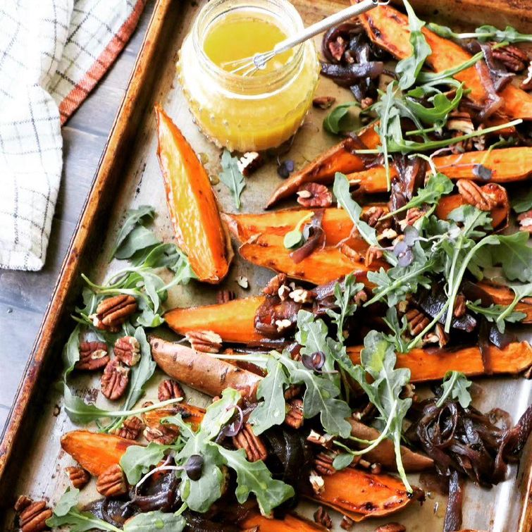 Sweet potato arugula salad