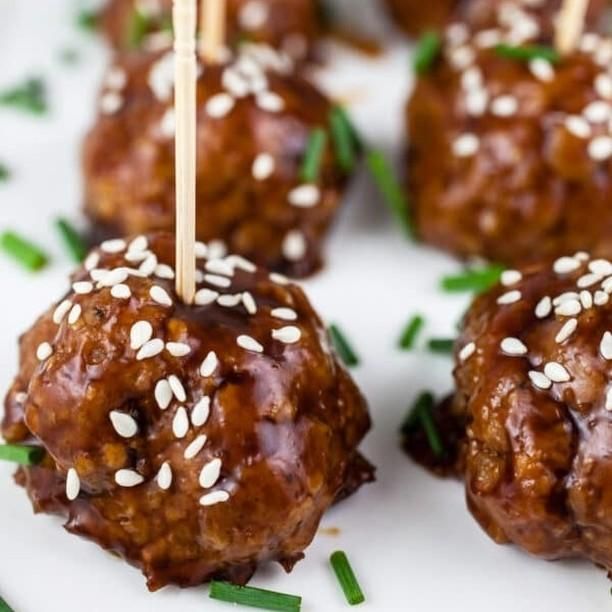 Delicious teriyaki turkey meatballs