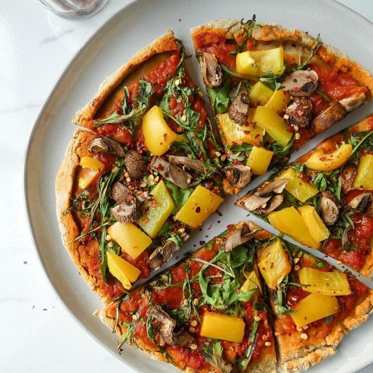 Delicious homemade pizza with three ingredient dough