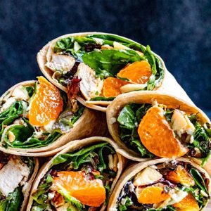 Chicken Wraps with Mandarin Oranges