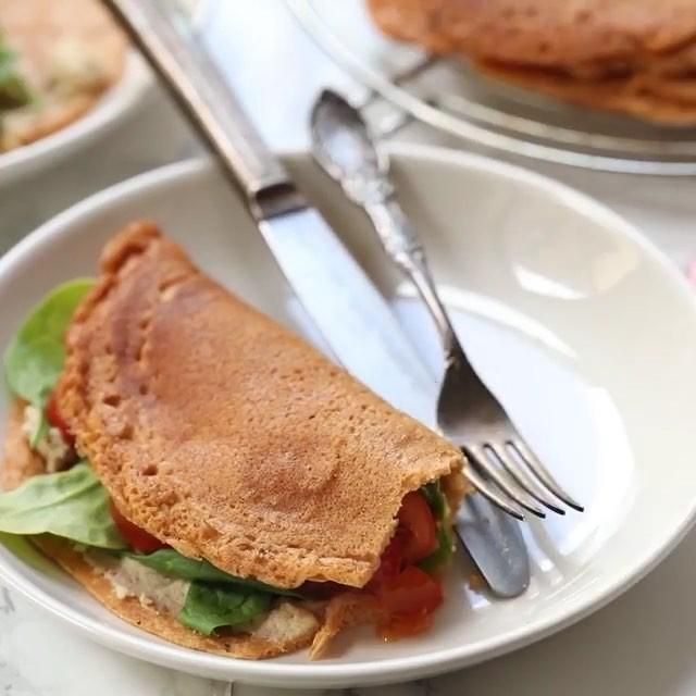 Vegan chickpea crepe