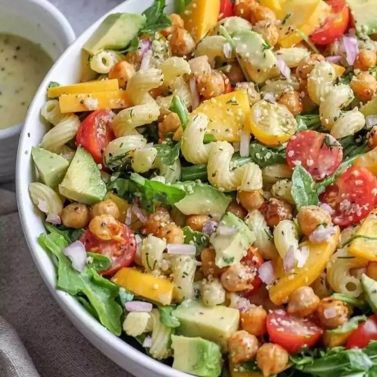 Arugula and Peach Pasta