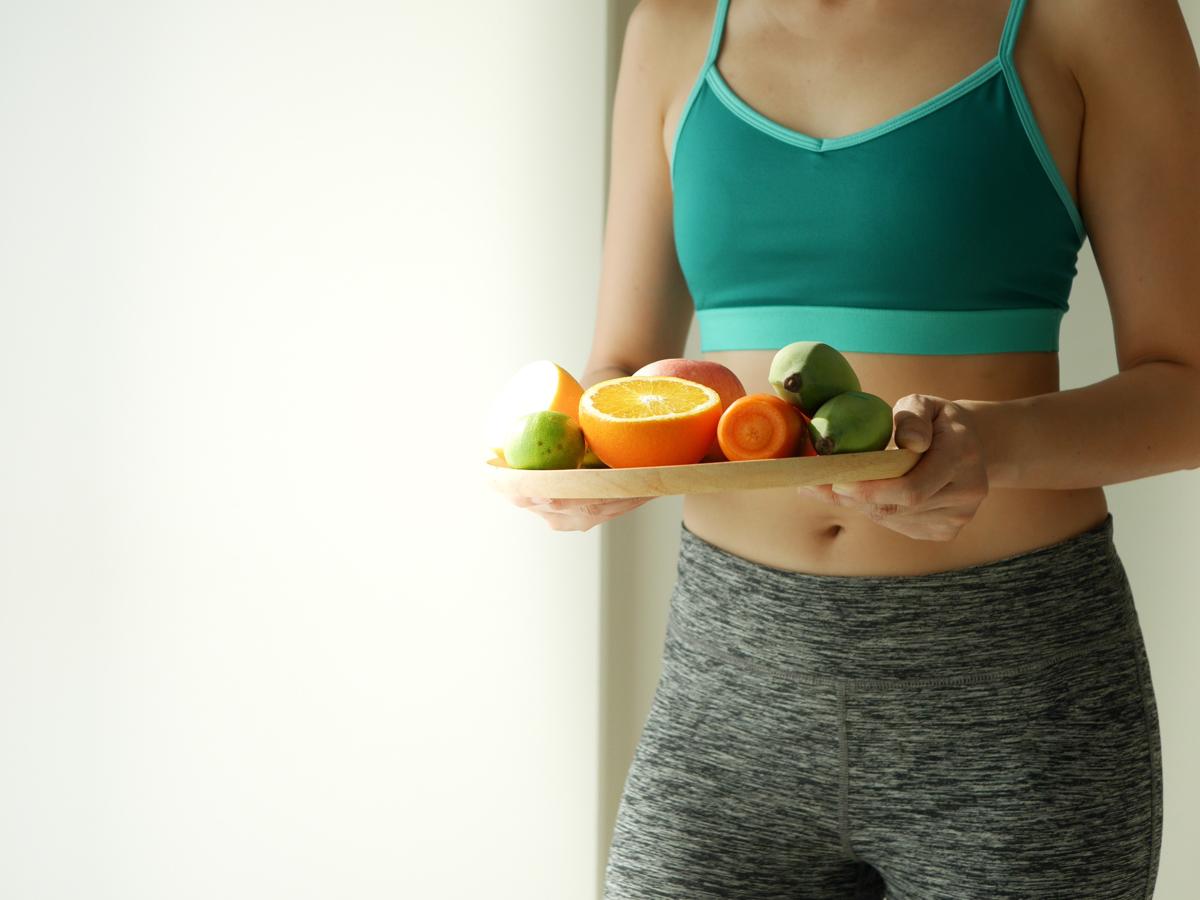 Slim woman healthy weight loss