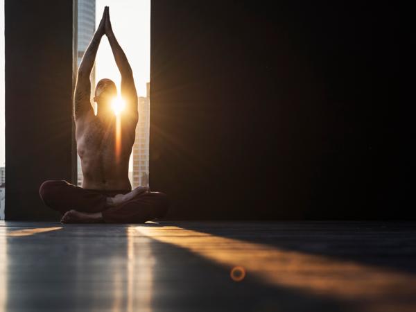 man yoga pose