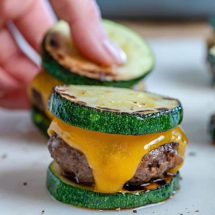 Zucchini sliders with ground beef