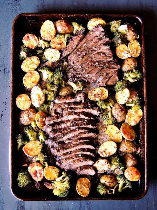 Steak With Potatoes And Broccoli