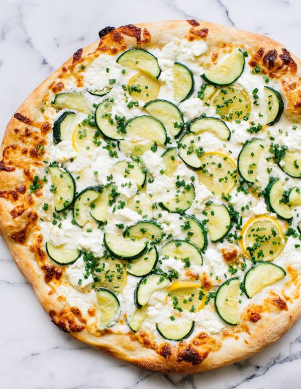 Zucchini Pizza With Lemon Slices