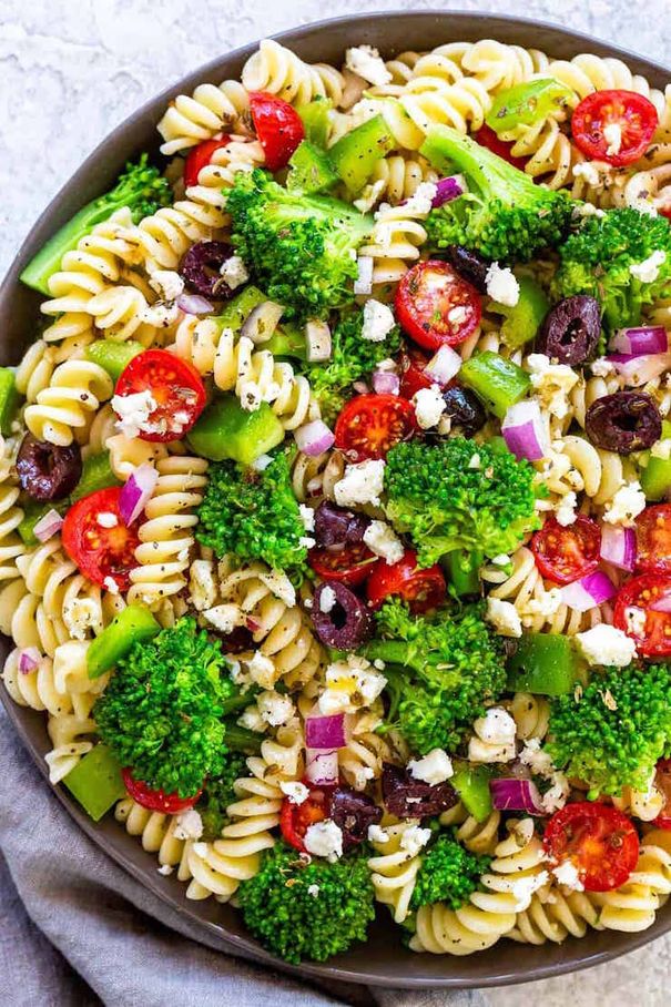 Greek Broccoli Pasta Salad