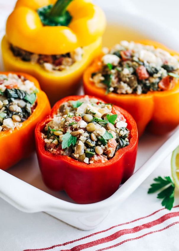 Mediterranean Quinoa Stuffed Peppers - Healthy Appetizers