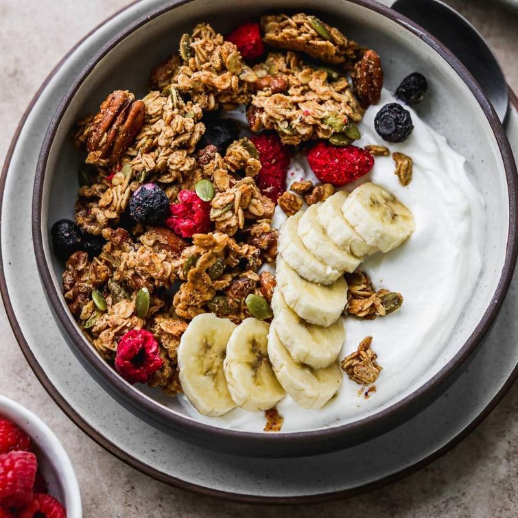 Delicious homemade berry granola