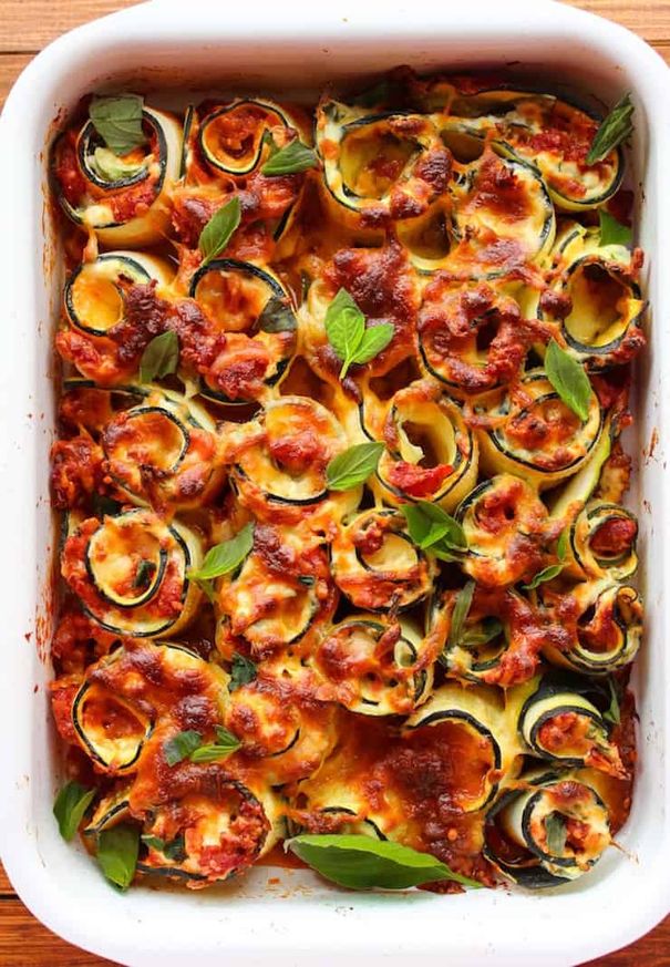 Vegetarian Zucchini Lasagna Spirals