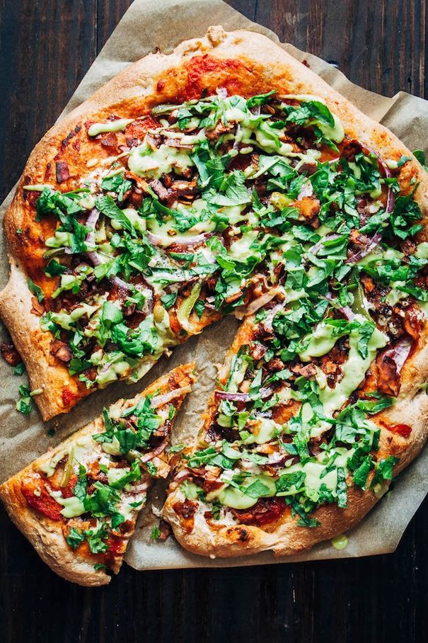 Vegan Bacon Ranch Pizza - Healthy Pizza Recipes
