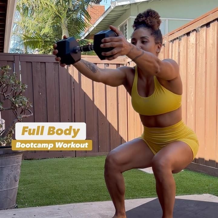 Full body HIIT workout with dumbbells